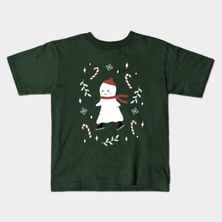 Ice Skating Ghost Kids T-Shirt